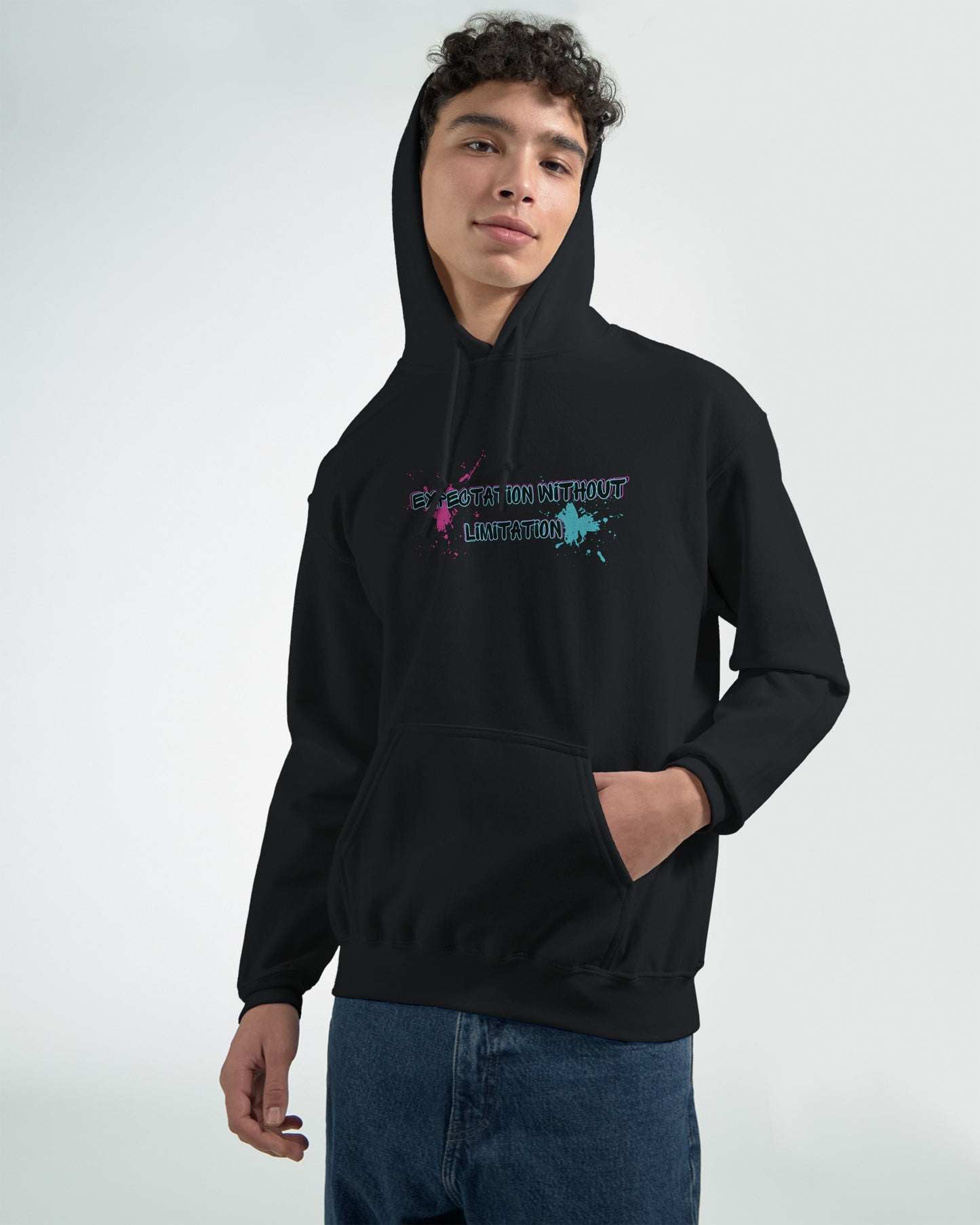 “EXPECTATION WITHOUT LIMITATION” Motivational Classic Unisex Pullover Hoodie | Gildan® 18500